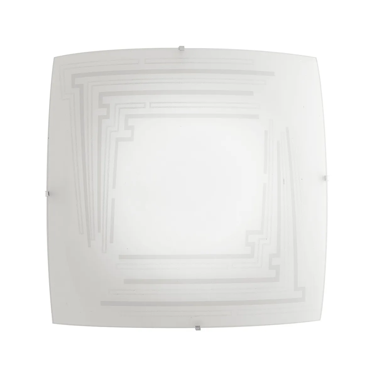 I-CONCEPT/PL50 - Plafoniera Vetro Quadrata Decoro Glitterato Lampada Moderna Interni E27